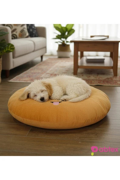 Harika Peluş Fabrikası Pelüş Dokulu Kedi Köpek Yatağı 80 cm – Konforlu ve Dayanıklı ürün görseli 1