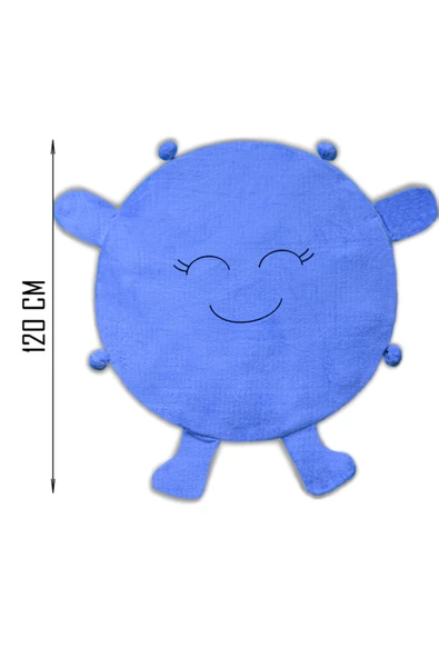 Harika Peluş Fabrikası Paptex Bebek Oyun Halısı 120 Cm Ponponlu Ve Ayaklı (%100 YERLİ) ürün görseli 1