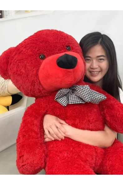 Harika Peluş Fabrikası Oyuncak 100 Cm Papyonlu Ayıcık Sevgiliye Özel ürün görseli 1