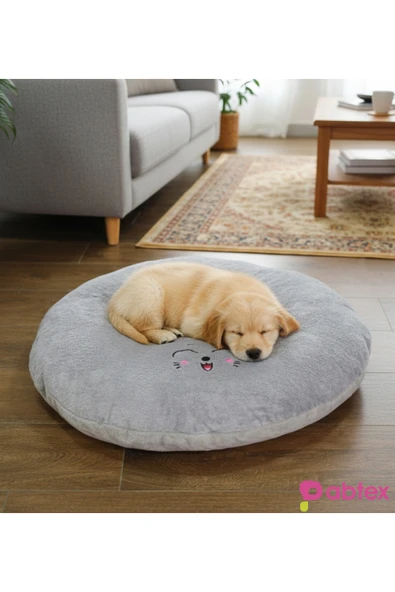 Harika Peluş Fabrikası Pelüş Dokulu Kedi Köpek Yatağı 80 cm – Konforlu ve Dayanıklı ürün görseli 1
