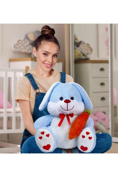 Ayıcı Oyuncak Sevimli 80 Cm Elinde Havuç Tutan Tavşan ürün görseli 1