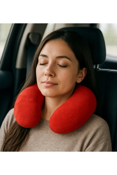 Harika Peluş Fabrikası Pabtex Uçak Ve Araba Yolculukları Için U Şekilli Peluş Boyun Destek Yastığı ürün görseli 1