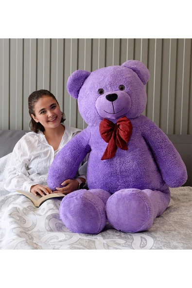 Pababo Papyonlu Sevimli Büyük Peluş Ayıcık, 130 Cm - % 100 Yerli ürün görseli 1