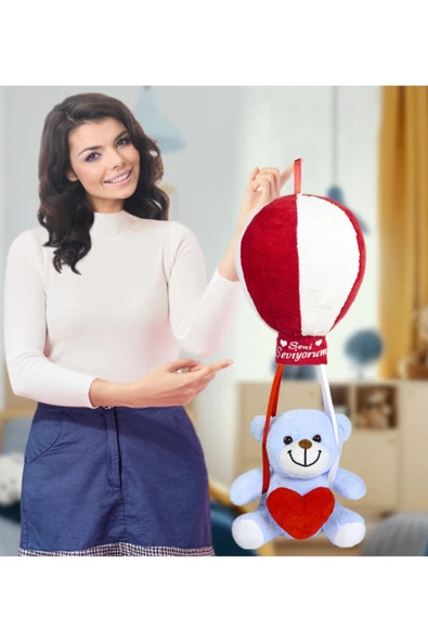 Harika Peluş Fabrikası Oyuncak Uçan Balonlu Ayıcık ürün görseli 1