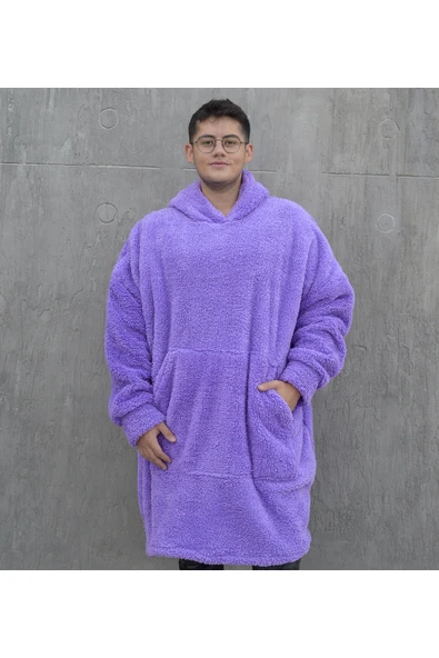 Özgüner Oyuncak Pabtex Welsoft Peluş Polar Giyilebilir Battaniye Pijama LİLA ürün görseli 1