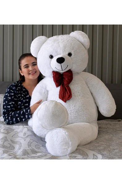 Pababo Papyonlu Sevimli Büyük Peluş Ayıcık, 130 Cm - % 100 Yerli ürün görseli 1