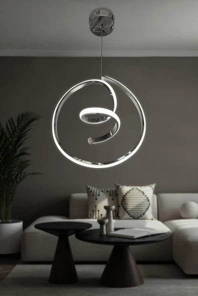 Helezon Modern Tekli Sarkıt Led Avize Antre - Resim 10