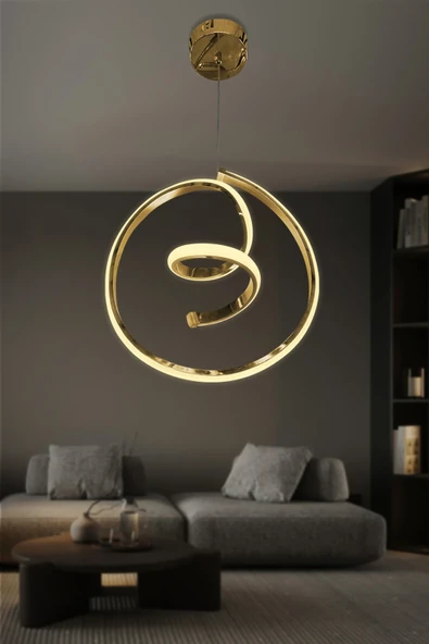 Helezon Modern Tekli Sarkıt Led Avize Antre - Resim 4