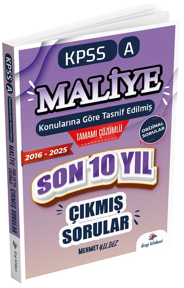 Dizgi Kitap 2026 KPSS A Grubu Maliye Çıkmış Sorular Son 10 Yıl Konularına Göre Çözümlü - Mehmet Yıldız Dizgi Kitap ürün görseli 1