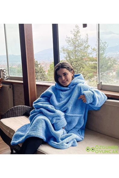 Harika Peluş Fabrikası Welsoft Peluş Polar Giyilebilir Battaniye Pijama ürün görseli 1