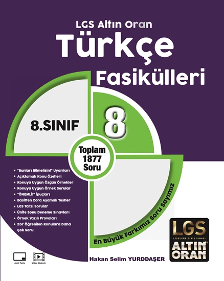 Palme 8. Sınıf LGS Türkçe Altın Oran Fasikülleri Palme Yayınları ürün görseli 1