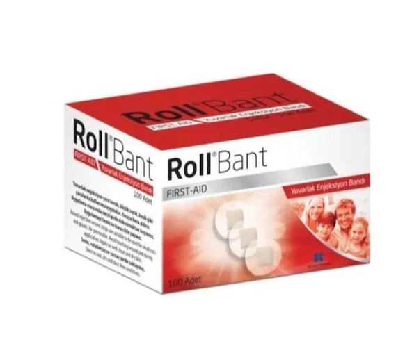 Roll Bant First Aid Yuvarlak Enjeksiyon Bandı 100'lü (1 Kutu) ürün görseli 1