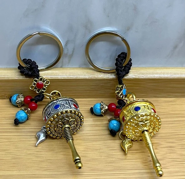 Metal Feng Shui Şans Çarkı Anahtarlık Model 3 ürün görseli 1