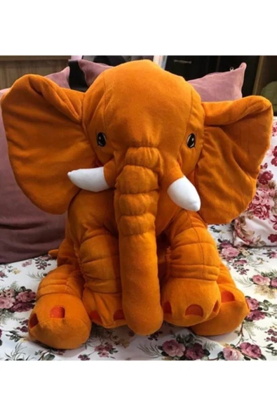 Harika Peluş Fabrikası Yumuşacık Uyku Arkadaşı Fil Tam 90 Cm Boyunda ürün görseli 1