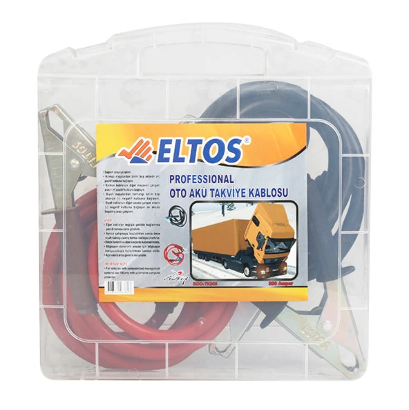 Eltos Tk300 Çantalı Oto Akü Takviye Kablosu 200 Amper 2 metre ürün görseli 1