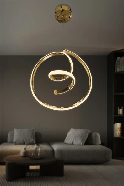 Helezon Modern Tekli Sarkıt Led Avize Antre - Resim 2