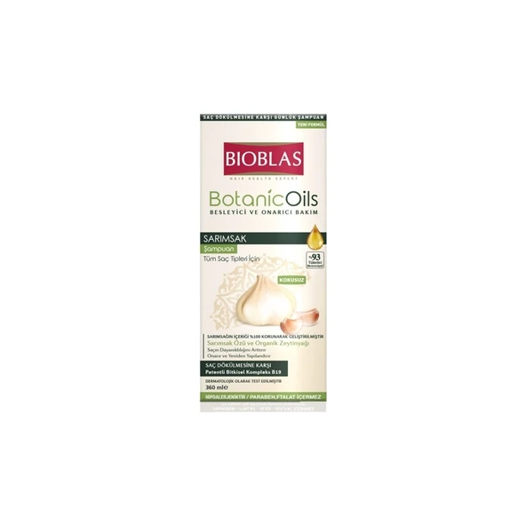 Bioblas Botanicoils Besleyici ve Onarıcı Sarımsak Şampuan 360 ml ürün görseli 1