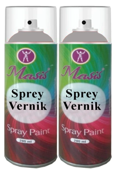 Vernik Sprey 200 ml 2 Adet Akrilik Vernik Kalıcı Şeffaf Koruma İç ve Dış Mekan Çizilmeye Karşı Dayanıklı Kalıcı ürün görseli 1