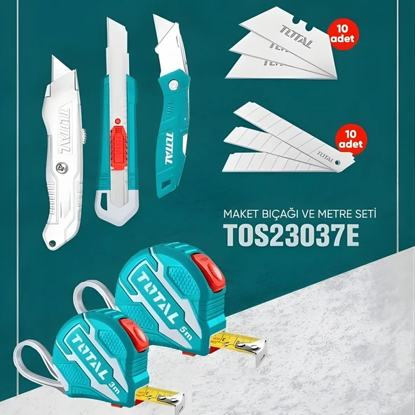 TOTAL Metre ve Maket Bıçağı Seti TOS23037E - Resim 2