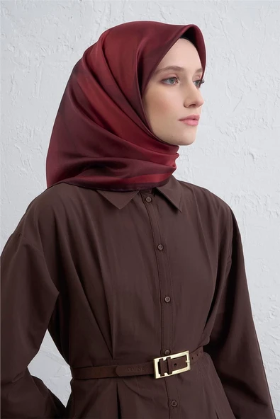 Twill İpek Eşarp -2025/2026 -9402D - Resim 2