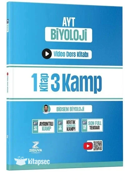 Ayt Biyoloji Video Ders Kitabı 1 Kitap 3 Kamp Zeduva Yayın ürün görseli 1