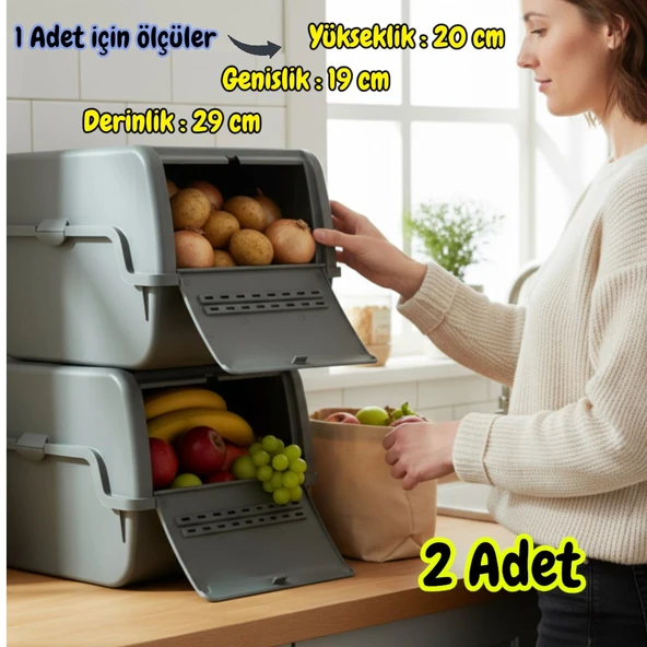 Technow Motek MT-40 S-Box 8 Litre Çok Amaçlı Organizer Düzenleyici Antrasit  2 Adet ürün görseli 1