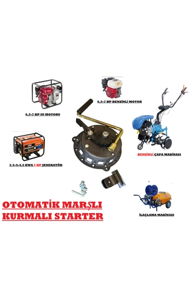 6,5 HP BENZİNLİ 4 KWA JENERATÖR UYUMLU MARŞLI STARTER KURMALI ürün görseli 1