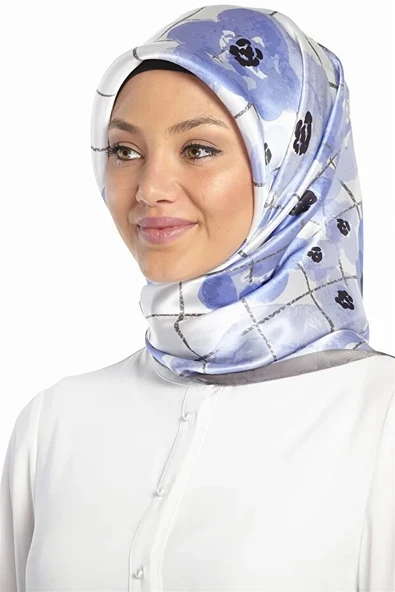 Twill İpek Eşarp -(Nostalji Twill)-8144D - Resim 6