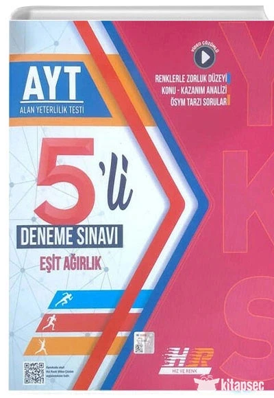 Ayt Eşit Ağırlık 5 Deneme Sınavı Hız Ve Renk ürün görseli 1
