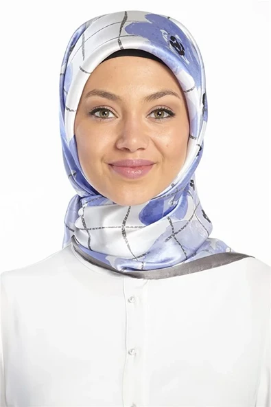 Twill İpek Eşarp -(Nostalji Twill)-8144D - Resim 4