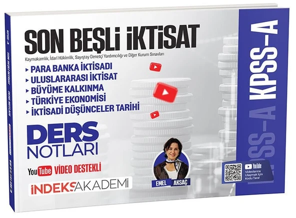 İndeks Akademi 2026 KPSS A Grubu Son Beşli İktisat Video Ders Notları - Emel Aksaç İndeks Akademi Yayıncılık ürün görseli 1