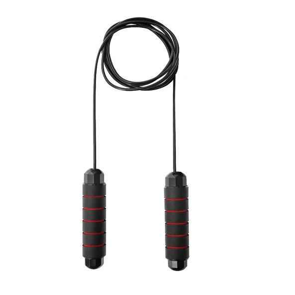Zerogym Jp04 Rulmanlı  Atlama İpi Siyah Kırmızı ürün görseli 1