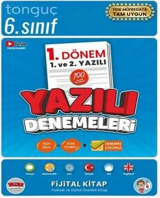 Tomguç 6. Sınıf Tüm Dersler 1. Dönem 1. Ve 2. Yazılı Denemeleri ürün görseli 1