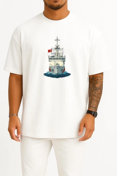 Oversize Tcsg Güven - 702 Göğüs Tasarımlı Unisex T-Shirt ürün görseli 1