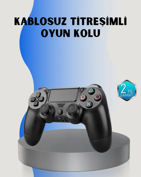 PS4 Uyumlu Kablosuz Oyun Kolu – Gerçekçi Titreşimli Geri Bildirim ürün görseli 1