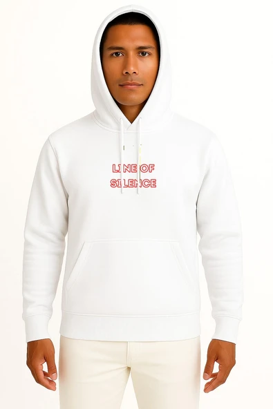 Kapüşonlu Line Of Silence Yabancı Dizi Göğüs Baskılı Unisex Sweatshirt ürün görseli 1