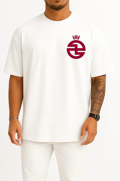 Oversize Al-Kholood Club Saudi Cep Tasarımlı Unisex T-Shirt ürün görseli 1