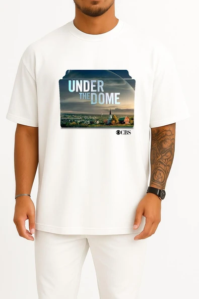 Oversize Under The Dome Series And Season Folder İcons, Under The Dome Göğüs Tasarımlı Unisex T-Shirt ürün görseli 1