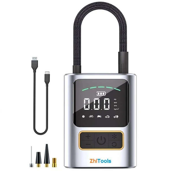 Zhltools ST-5528 Dijital Basınç Göstergeli Oto Lastik Şişirme Pompası Hava Kompresörü ürün görseli 1