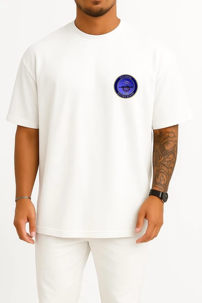 Oversize Tcg Göksu F497 Cep Tasarımlı Unisex T-Shirt ürün görseli 1