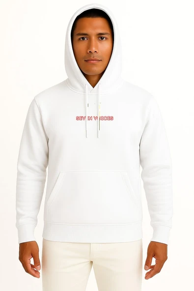 Kapüşonlu Seven Voices Yabancı Dizi Göğüs Baskılı Unisex Sweatshirt ürün görseli 1