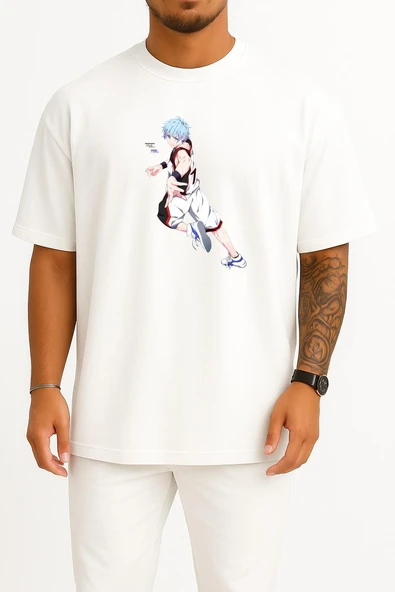 Oversize Tetsuya Kuroko Taiga Kagami Kuroko's Basketball Göğüs Tasarımlı Unisex T-Shirt ürün görseli 1