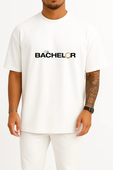 Oversize The Bachelorette Göğüs Tasarımlı Unisex T-Shirt ürün görseli 1