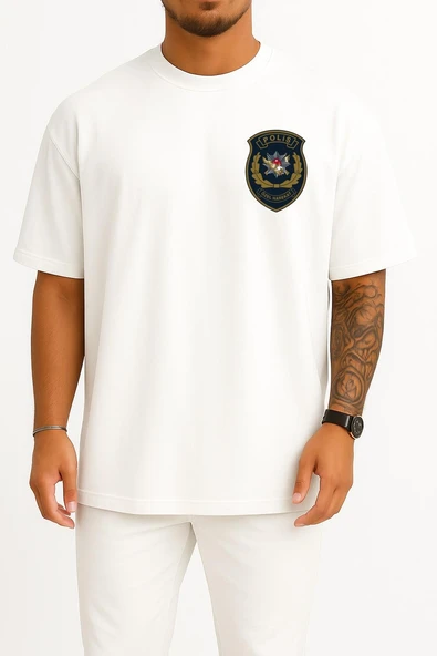 Oversize PÖH Cep ve Sırt Tasarımlı Unisex T-Shirt ürün görseli 1