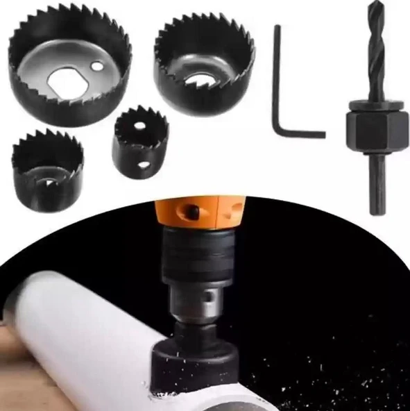 Zhltools 6 Parça Demir Ahşap Alçıpan Delme Buat Açma Seti ürün görseli 1