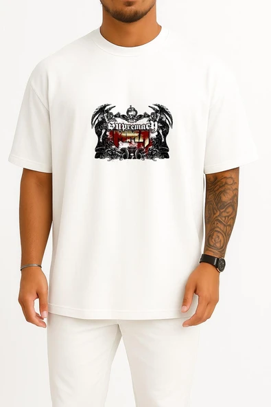 Oversize Supremacy Mma Ea Sports Mma Göğüs Tasarımlı Unisex T-Shirt ürün görseli 1
