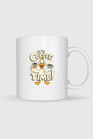 Kahve Zamanı - İt S Coffee Time Baskılı Kupa Bardak ürün görseli 1