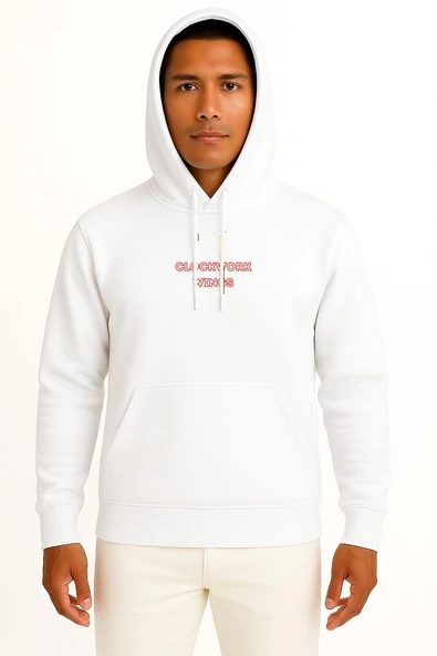 Kapüşonlu Clockwork Wings Anime Göğüs Baskılı Unisex Sweatshirt - Resim 3