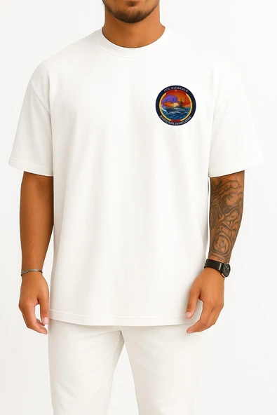 Oversize Tcg Kumkale P1203 Tuzla Sınıf Cep ve Sırt Tasarımlı Unisex T-Shirt ürün görseli 1