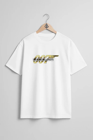 Oversize 007 Legends Goldeneye 007 James Bond Göğüs Tasarımlı Unisex T-Shirt ürün görseli 1